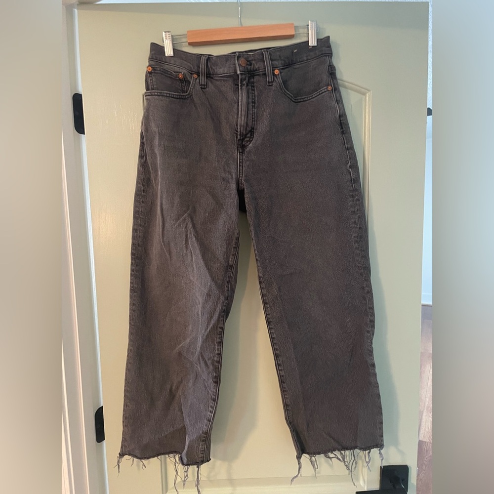 Madewell Perfect Vintage Wide Leg Black Jeans